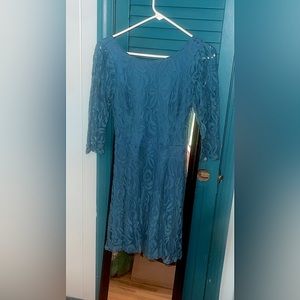Blue lace dress